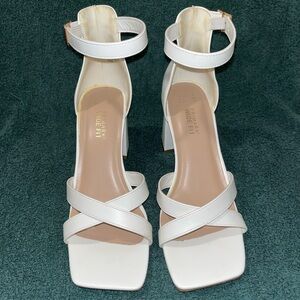 Primark White Strappy Heels